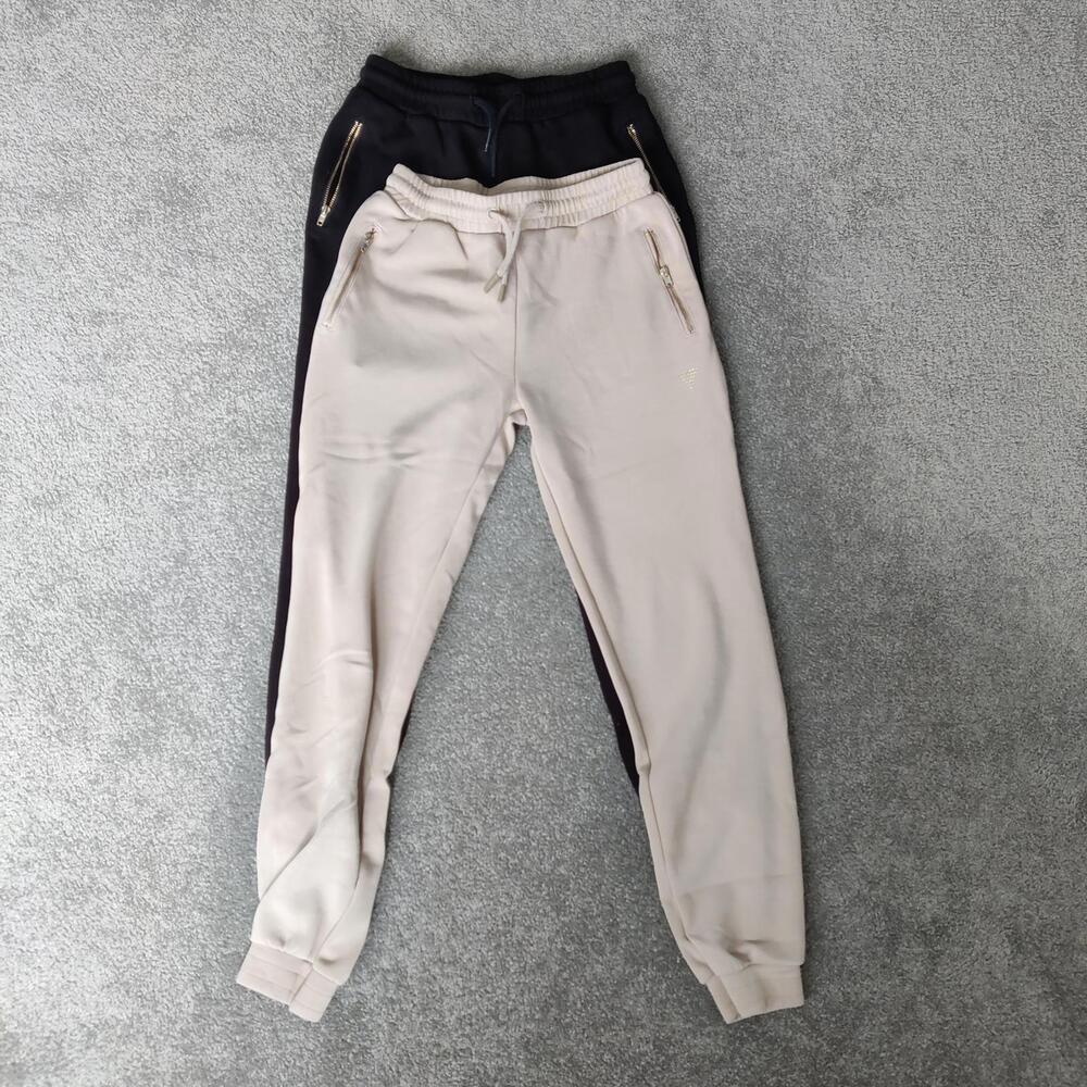 Guess Girl's Set of Two Sweatpants Size Youth 10 Cream Black